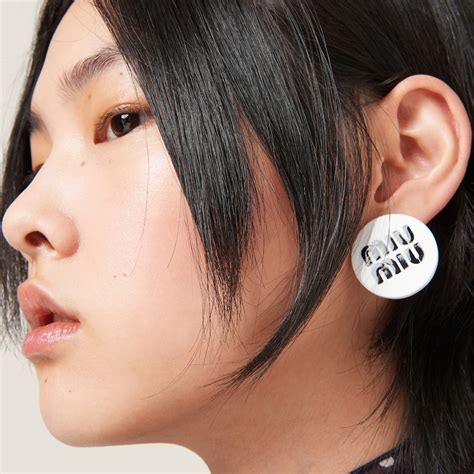 White/black Plexiglas Earrings 